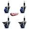 Service Caster 3'' Blue Poly Wheel Swivel 1-1/8'' Expanding Stem Caster Set 2 Brakes, 4PK SCC-EX20S314-PPUB-BLUE-2-PLB-2-118 - alternate 4